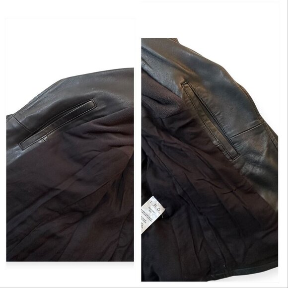 IRO Paris Newhan Lambskin Leather Jacket Black Size 42 FR, Retail $1,345 - Picture 10 of 16